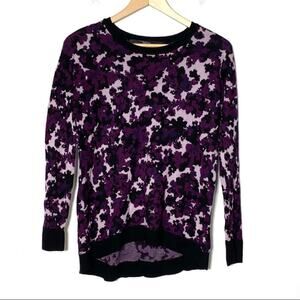 Kensie purple camo print sweater size XS